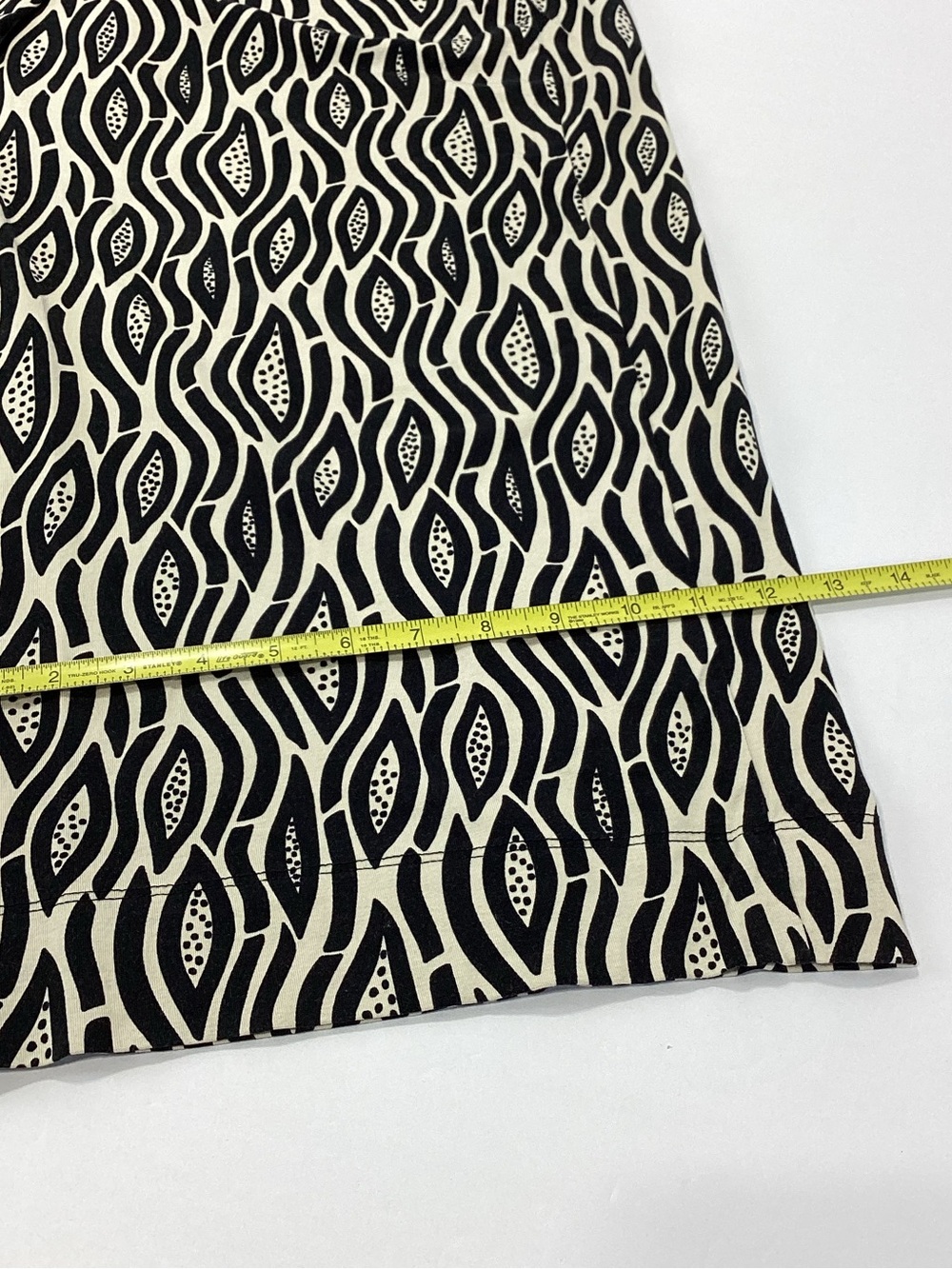 Gudrun Sjoden Pull On Flow Pants Black & Cream Patterned Wide-Leg Cross Front XL - Picture 7 of 10